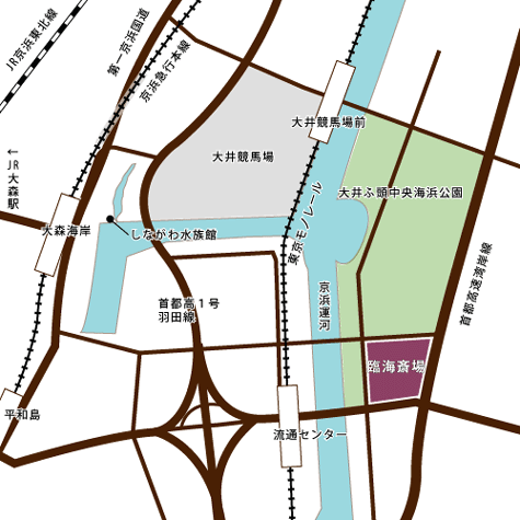 臨海斎場地図